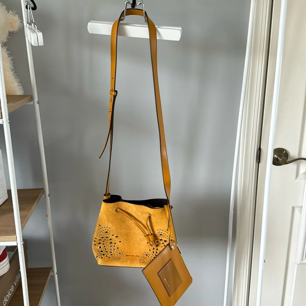 Michael Kors Crossbody Suede Bucket Purse